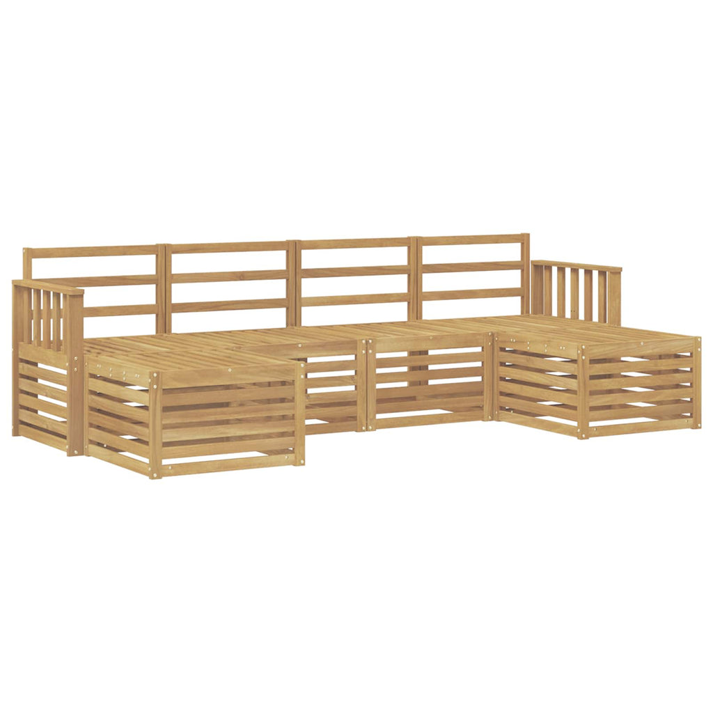 Outdoor-Sofagarnitur 5 pcs Weiß 249 x 122,5 x 73 cm