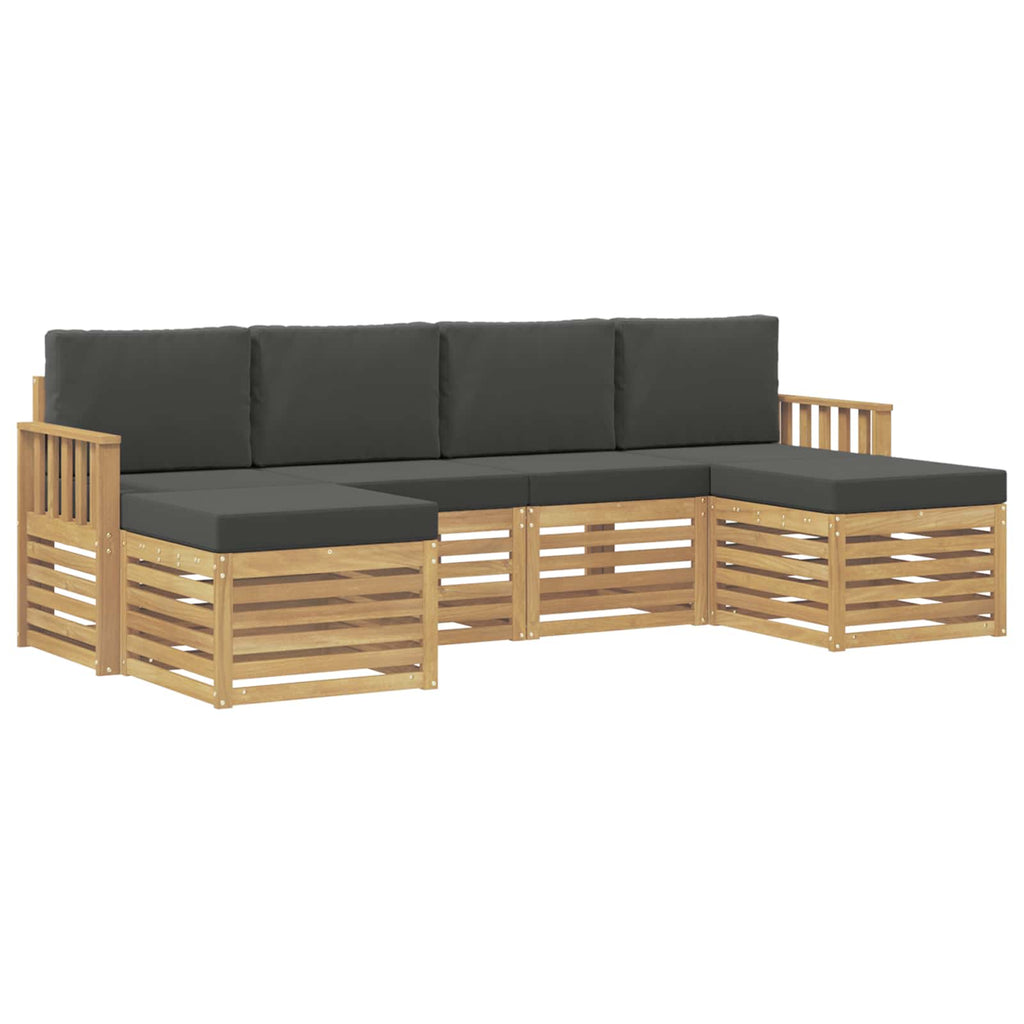 Sofagarnituren 6 pcs Weiß und Anthrazit 249 x 122,5 x 73 cm