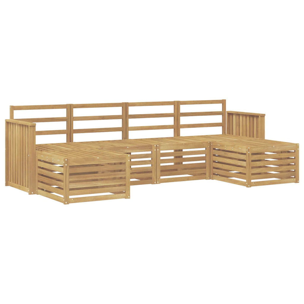 Outdoor-Sofagarnitur 6 pcs Weiß 249 x 122,5 x 73 cm