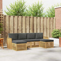 Outdoor-Sofagarnitur 6 pcs Weiß und Anthrazit