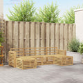 Outdoor-Sofagarnitur 6 pcs Weiß 257 x 122,5 x 73 cm