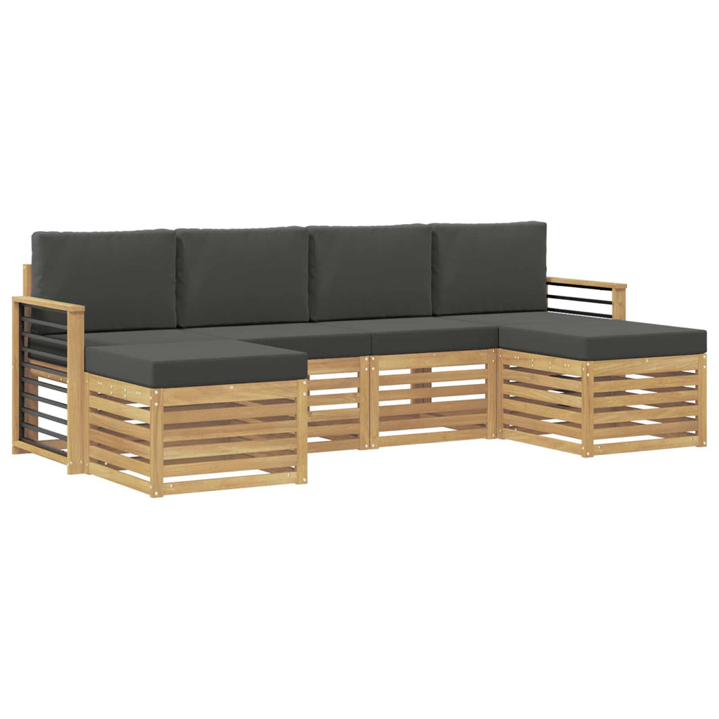Sofagarnituren 6 pcs Weiß und Anthrazit 249 x 122,5 x 73 cm