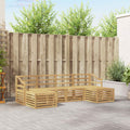 Sofagarnituren 6 pcs Weiß Massivholz Akazie