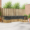Outdoor-Sofagarnitur 8 pcs Weiß und Anthrazit