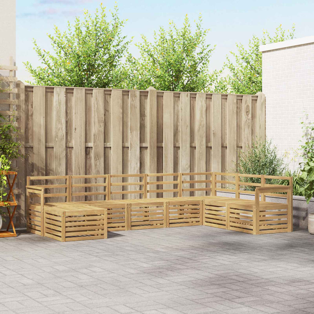 Outdoor-Sofagarnitur 8 pcs Weiß 306 x 187,5 x 73 cm