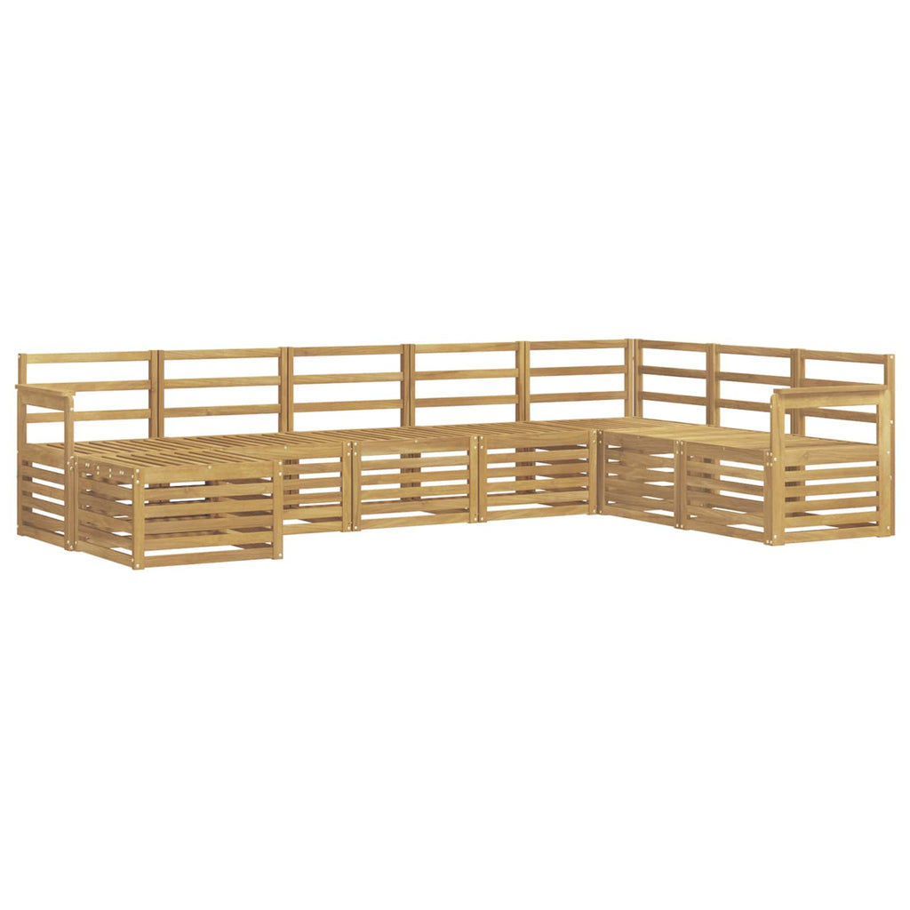 Outdoor-Sofagarnitur 8 pcs Weiß 306 x 187,5 x 73 cm