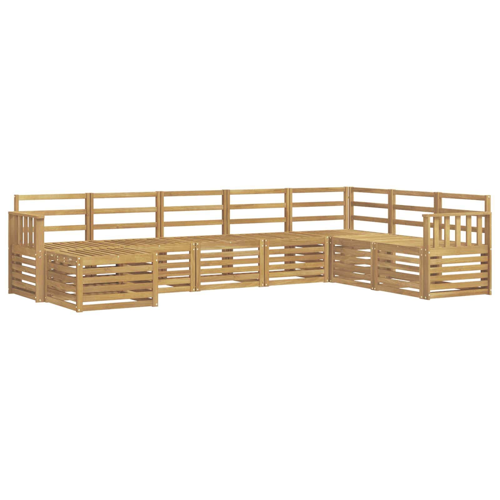 Outdoor-Sofagarnitur 8 pcs Weiß 306 x 187,5 x 73 cm