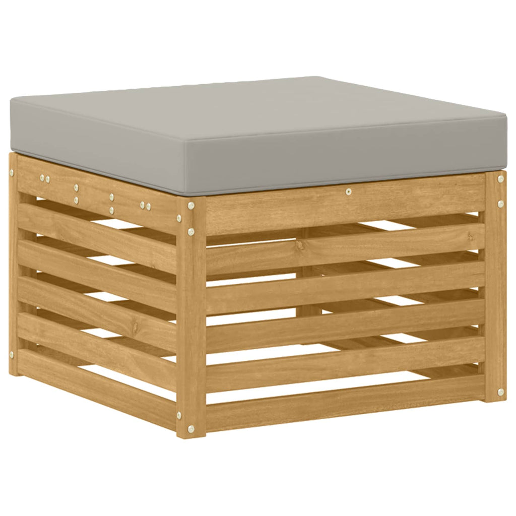 Outdoor-Sofagarnitur 6 pcs Weiß und Hellgrau