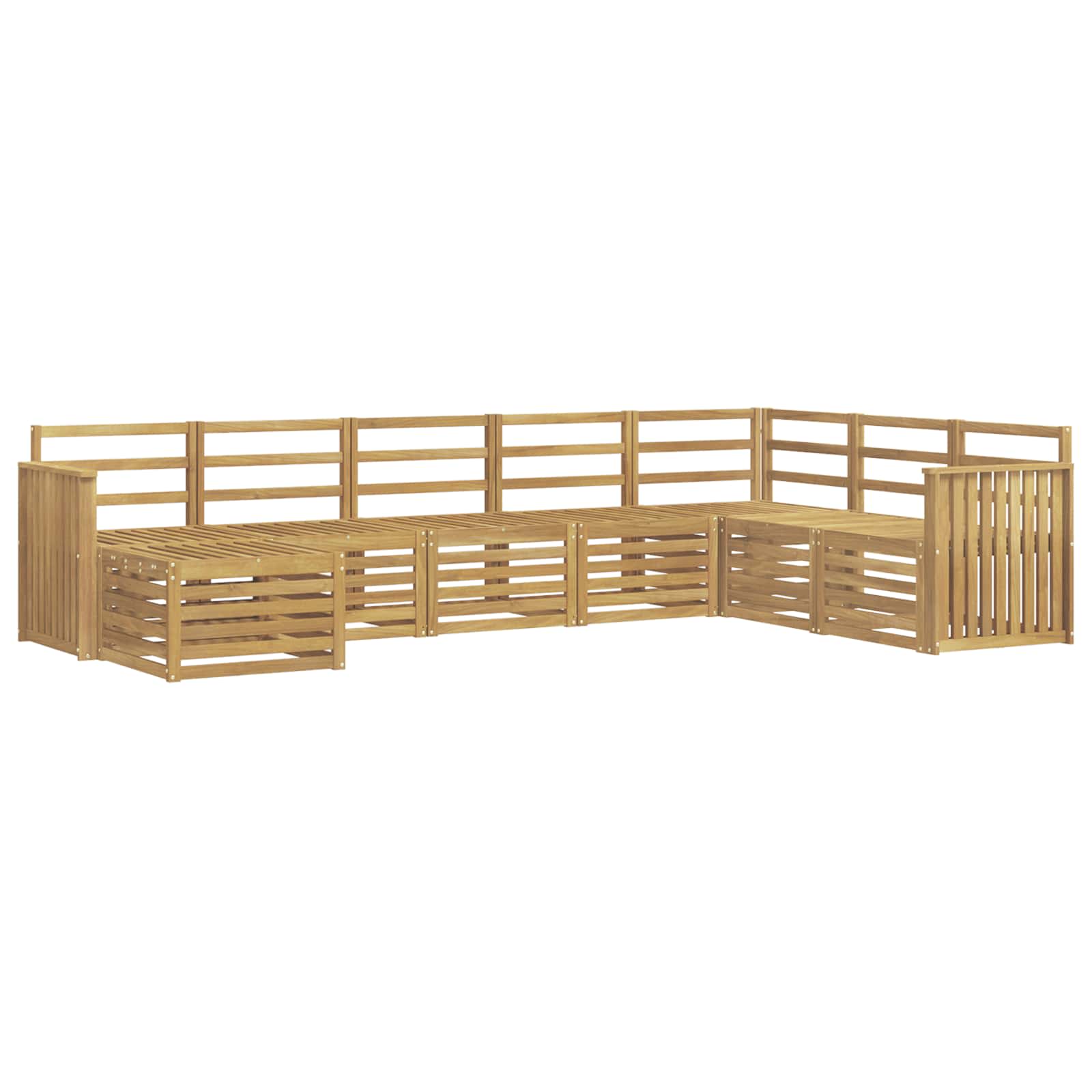 Outdoor-Sofagarnitur 8 pcs Weiß 306 x 187,5 x 73 cm