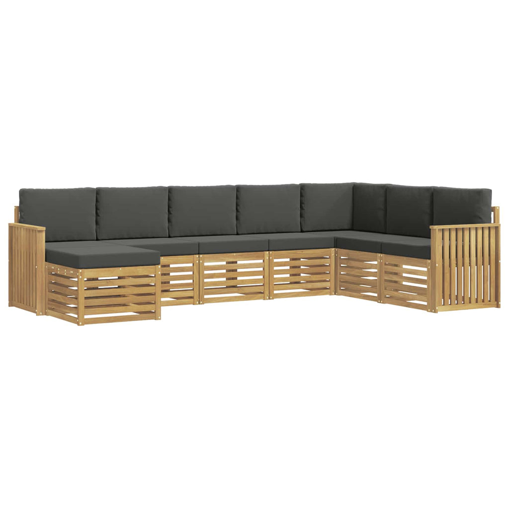 Outdoor-Sofagarnitur 8 pcs Weiß und Anthrazit