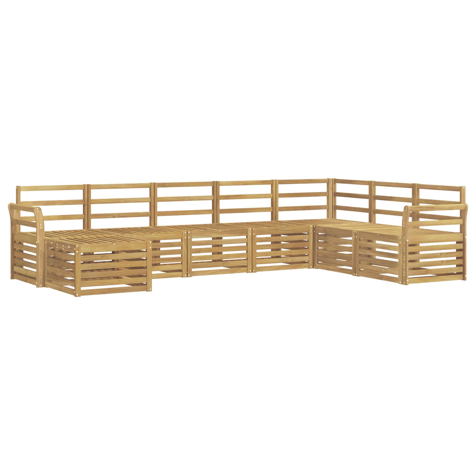 Outdoor-Sofagarnitur 8 pcs Weiß 308 x 190 x 73 cm