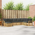 Outdoor-Sofagarnitur 8 pcs Weiß und Anthrazit 308 x 190 x 73 cm