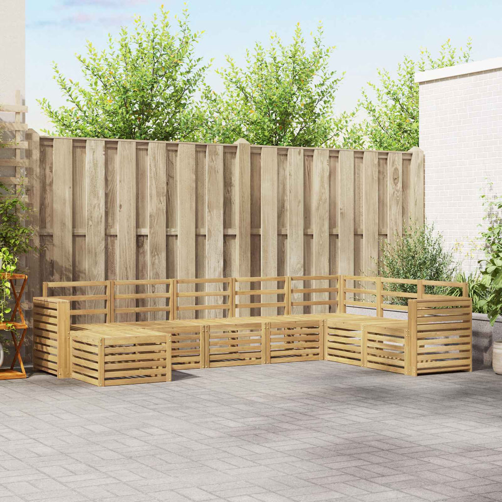 Outdoor-Sofagarnitur 8 pcs Weiß 310 x 191,5 x 73 cm
