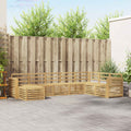 Outdoor-Sofagarnitur 8 pcs Weiß 310 x 191,5 x 73 cm