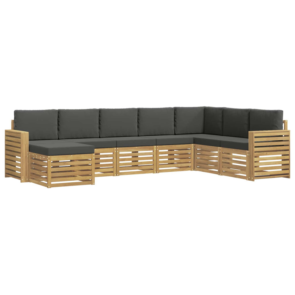 Outdoor-Sofagarnitur 8 pcs Weiß und Anthrazit