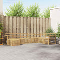 Outdoor-Sofagarnitur 8 pcs Weiß 306 x 187,5 x 73 cm