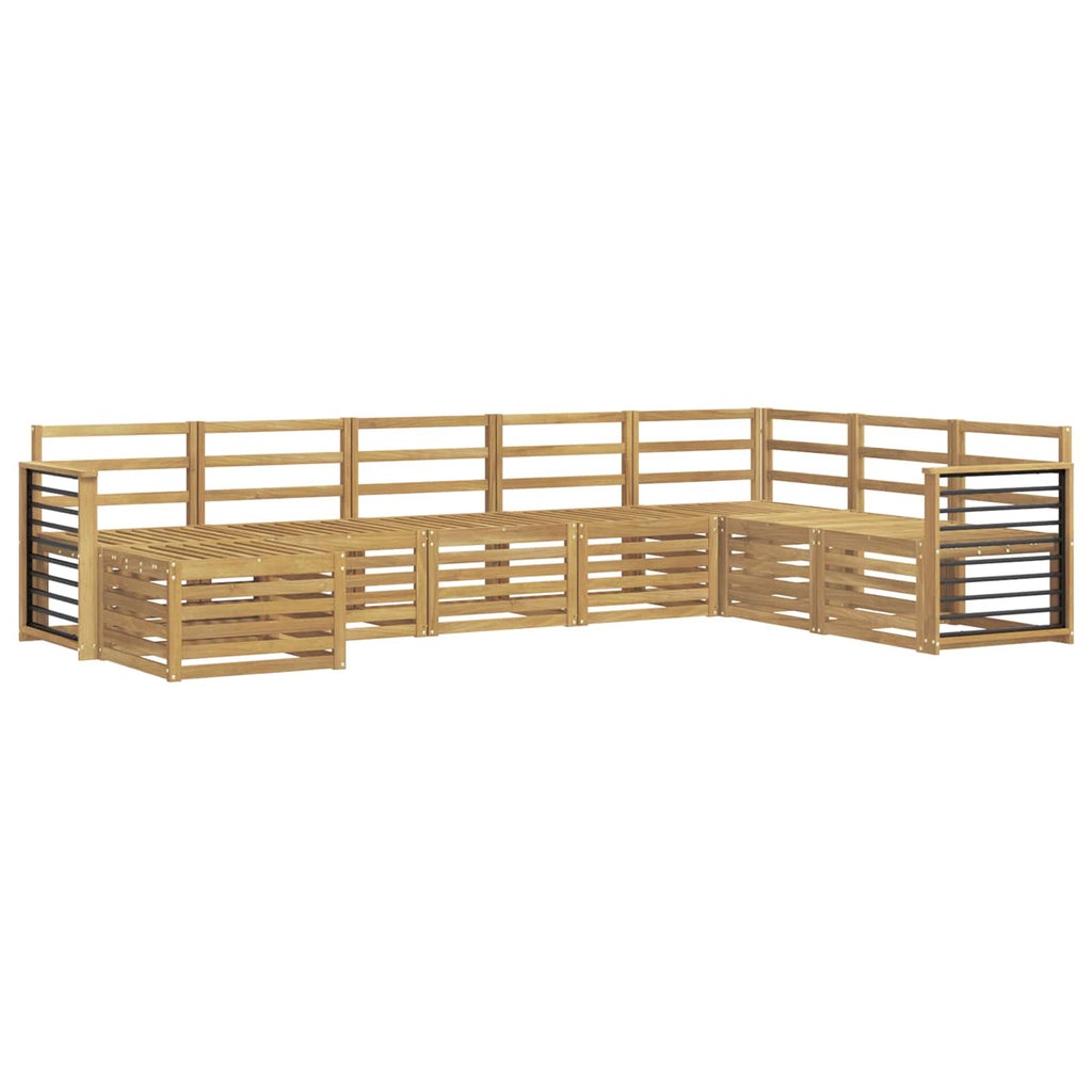 Outdoor-Sofagarnitur 8 pcs Weiß 306 x 187,5 x 73 cm
