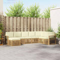 Outdoor-Sofagarnitur 8 pcs Weiß und Creme 306 x 187,5 x 73 cm