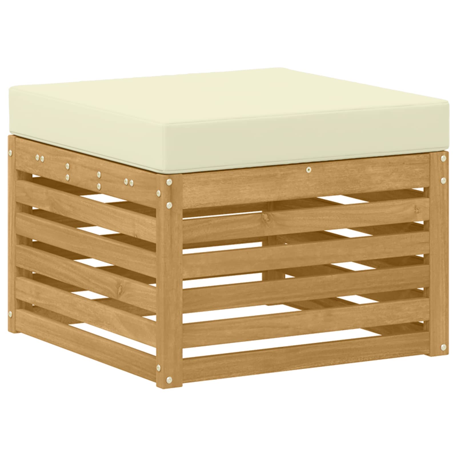 Outdoor-Sofagarnitur 8 pcs Weiß und Creme 306 x 187,5 x 73 cm