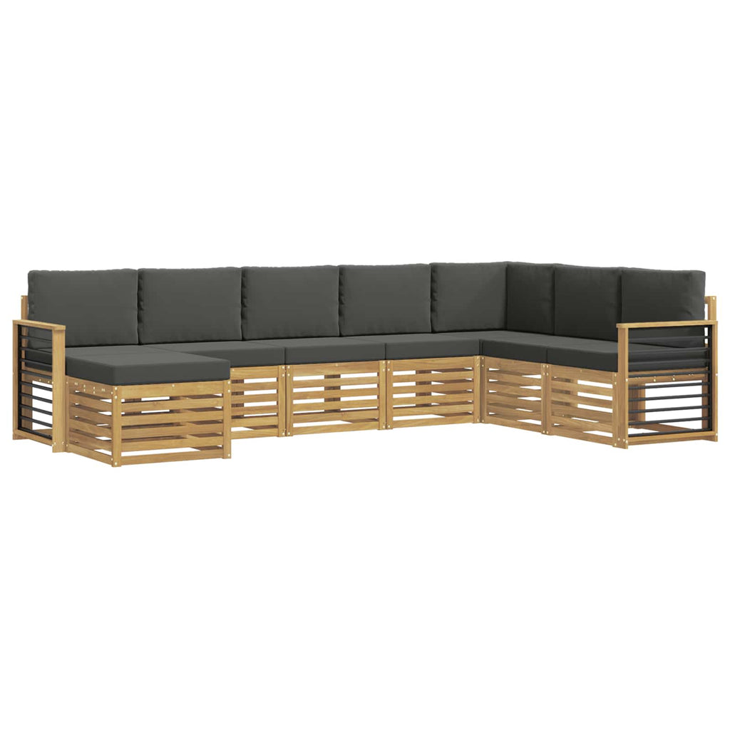 Outdoor-Sofagarnitur 8 pcs Weiß und Anthrazit