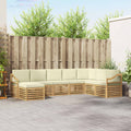 Outdoor-Sofagarnitur 8 pcs Weiß und Creme 304 x 185,5 x 73 cm