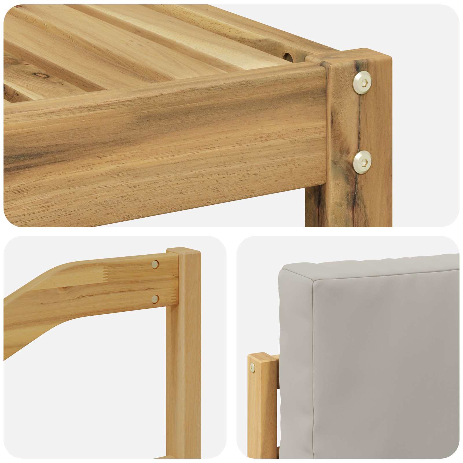 Outdoor-Sofagarnitur 8 pcs Weiß und Hellgrau
