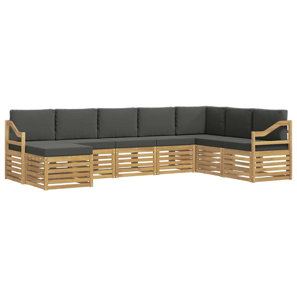 Outdoor-Sofagarnitur 8 pcs Weiß und Anthrazit