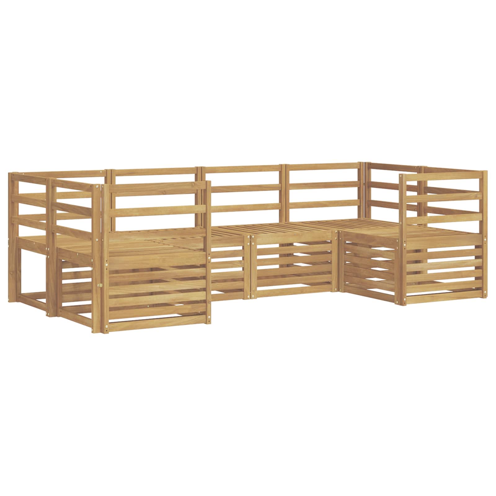 Outdoor-Sofagarnitur 6 pcs Weiß 245 x 126,5 x 73 cm