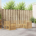 Outdoor-Sofagarnitur 6 pcs Weiß 245 x 128,5 x 73 cm