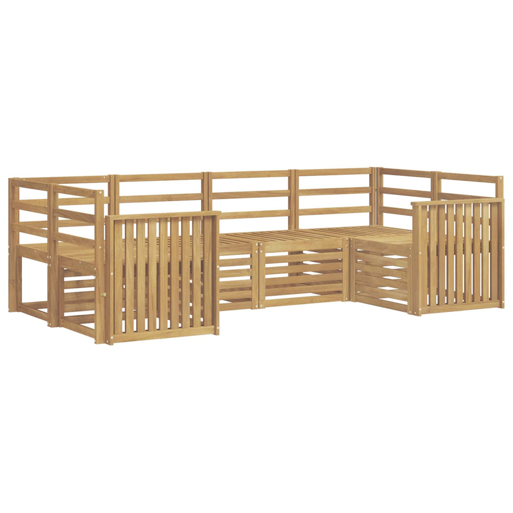 Outdoor-Sofagarnitur 6 pcs Weiß 245 x 128,5 x 73 cm