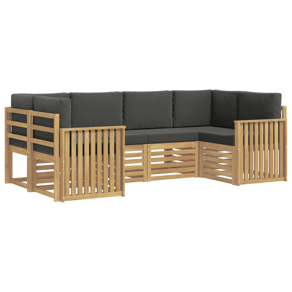 Outdoor-Sofagarnitur 6 pcs Weiß und Anthrazit