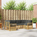 Outdoor-Sofagarnitur 6 pcs Weiß und Anthrazit