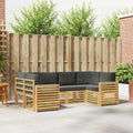 Outdoor-Sofagarnitur 6 pcs Weiß und Anthrazit