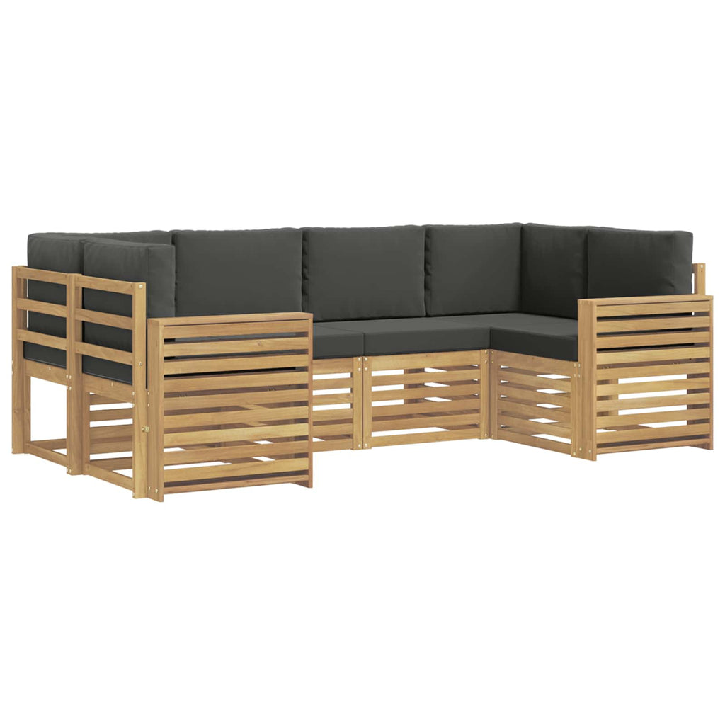 Outdoor-Sofagarnitur 6 pcs Weiß und Anthrazit