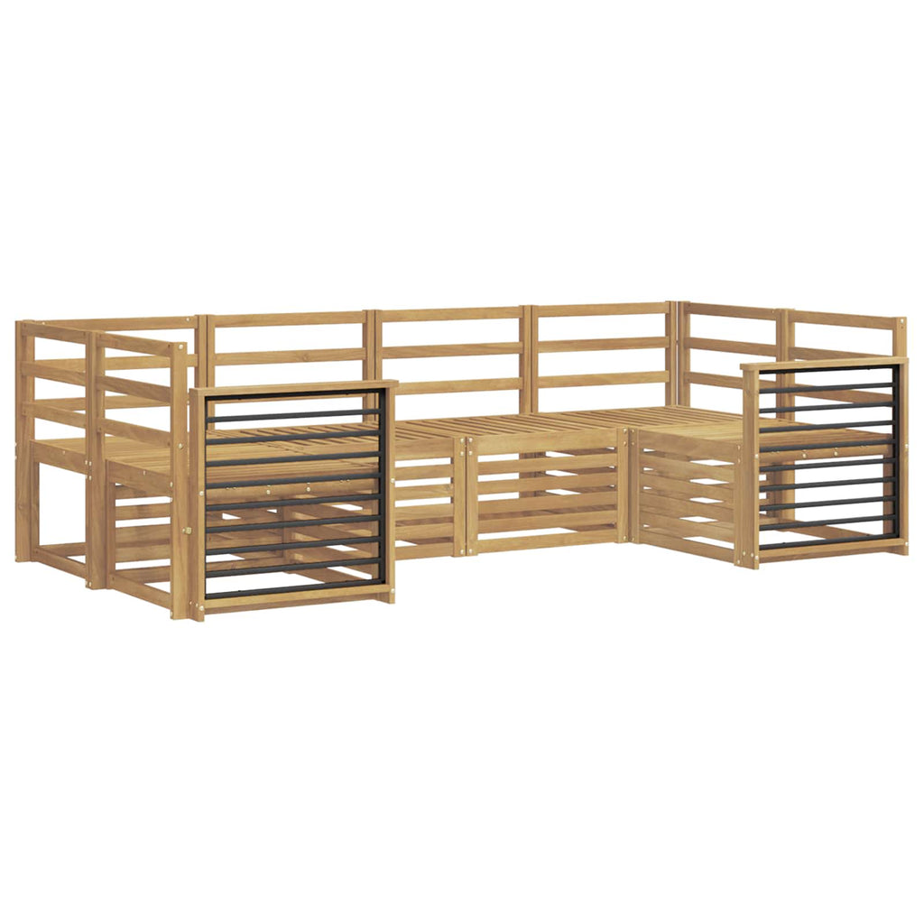Outdoor-Sofagarnitur 6 pcs Weiß 245 x 128,5 x 73 cm