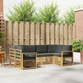 Ecksofa Set 6 pcs Weiß und Anthrazit 245 x 128,5 x 73 cm