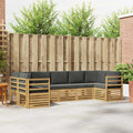 Ecksofa Set 7 pcs Weiß und Anthrazit 304 x 126,5 x 73 cm