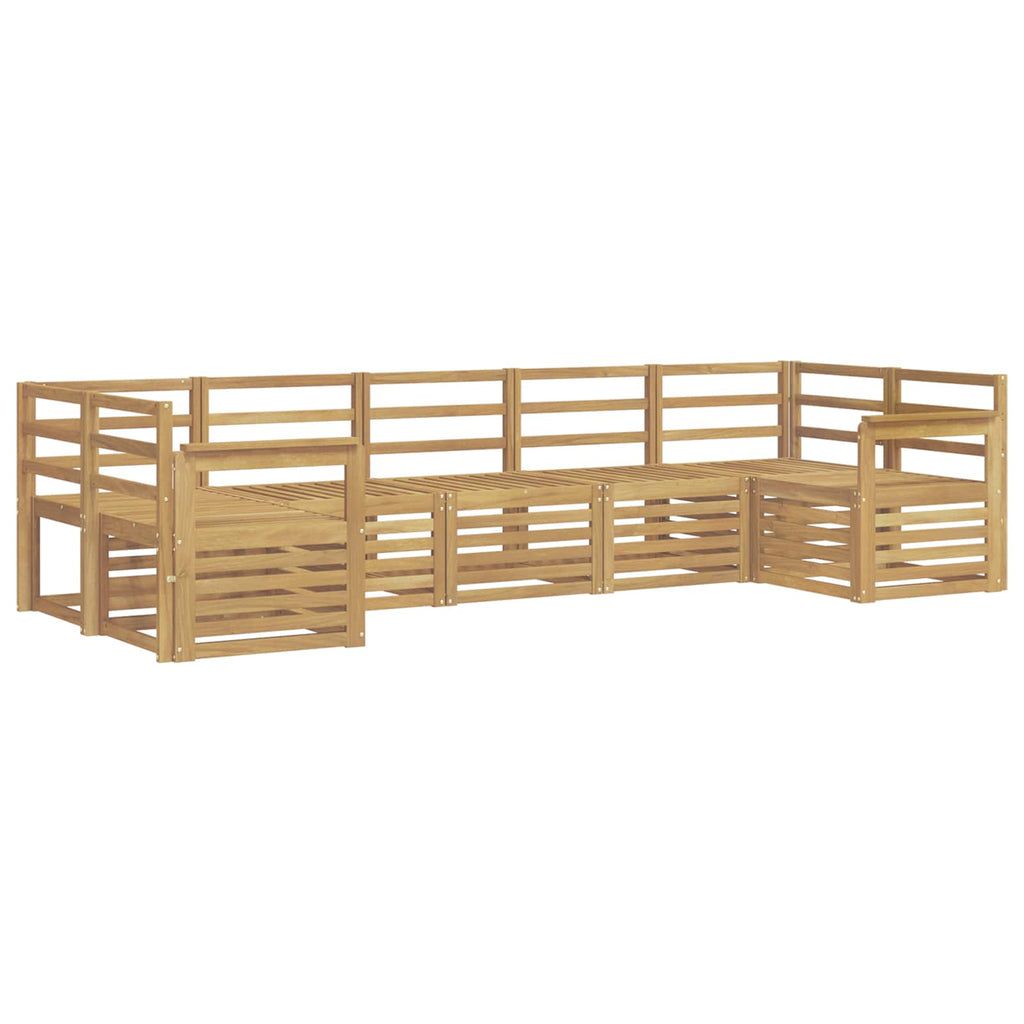 Outdoor-Sofagarnitur 7 pcs Weiß 304 x 128,5 x 73 cm