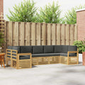 Outdoor-Sofagarnitur 6 pcs Weiß und Anthrazit