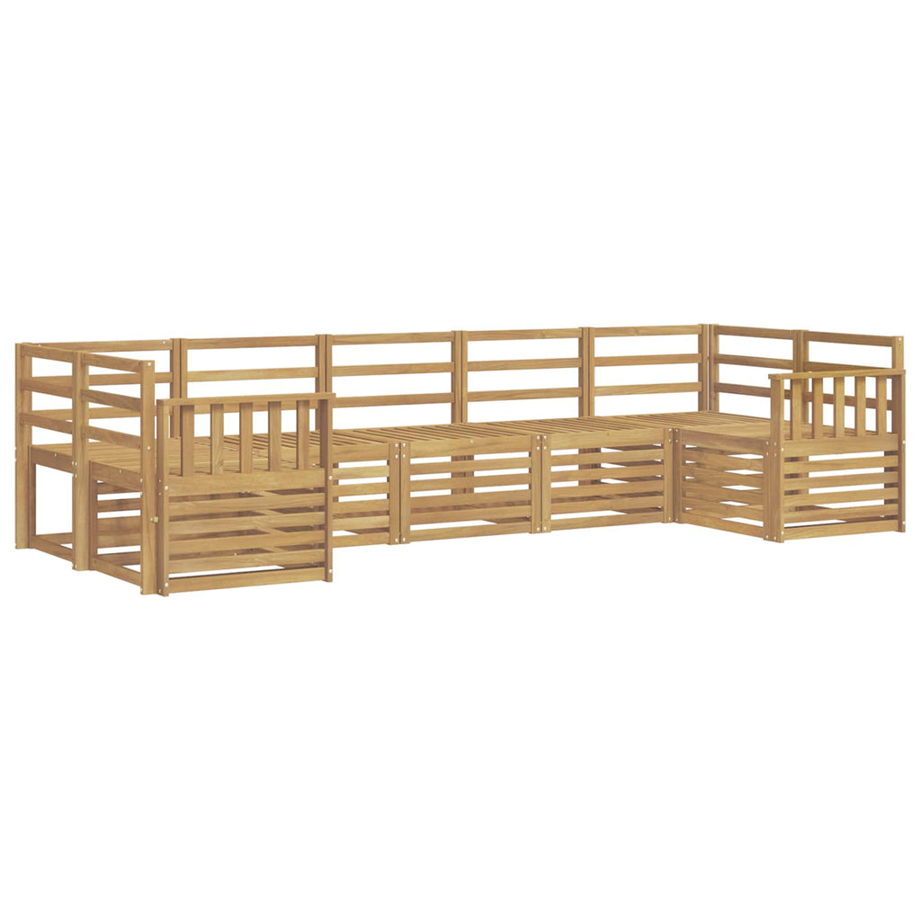 Outdoor-Sofagarnitur 7 pcs Weiß 304 x 128,5 x 73 cm