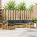 Outdoor-Sofagarnitur 6 pcs Weiß und Anthrazit