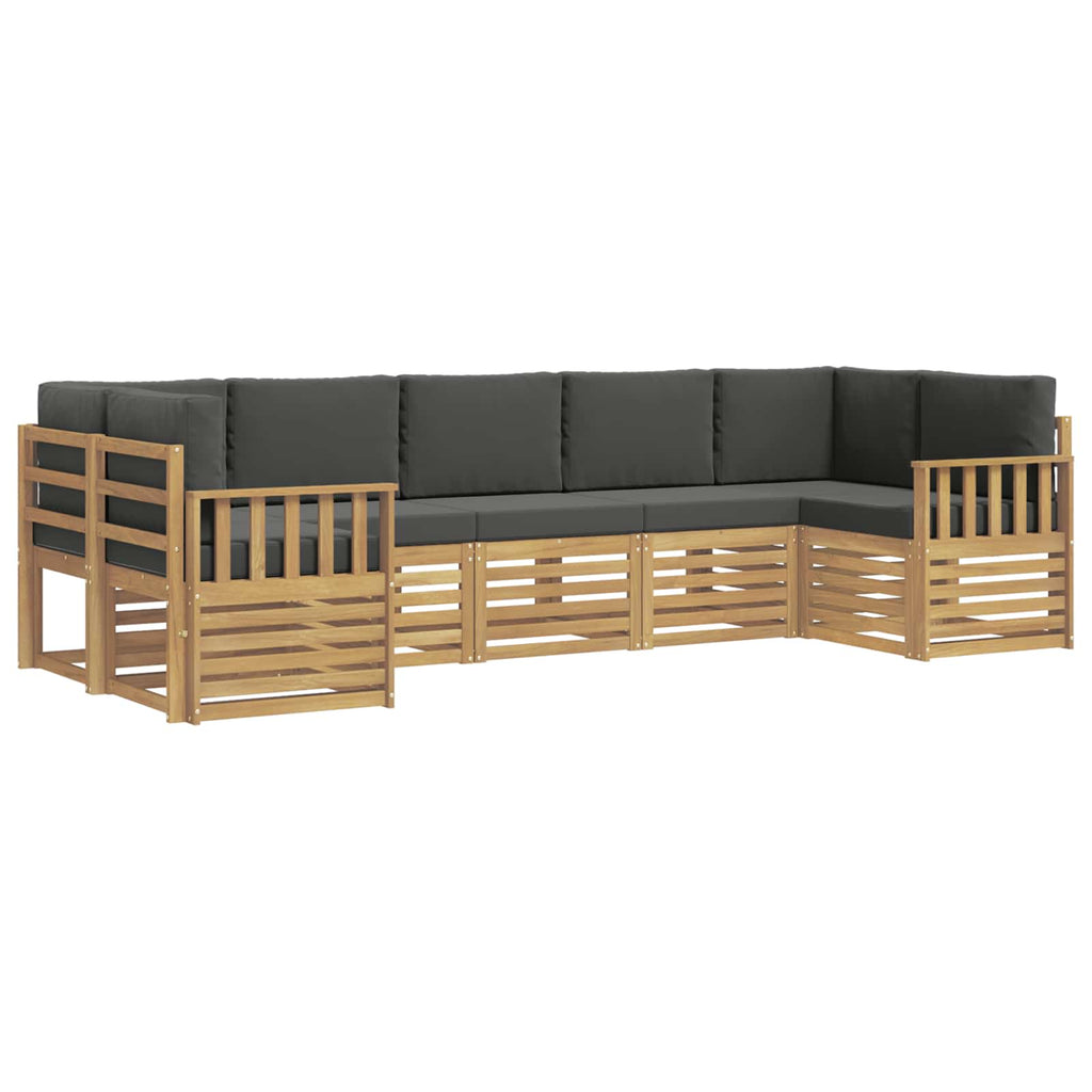 Outdoor-Sofagarnitur 6 pcs Weiß und Anthrazit