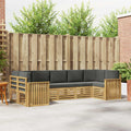 Outdoor-Sofagarnitur 7 pcs Weiß und Anthrazit