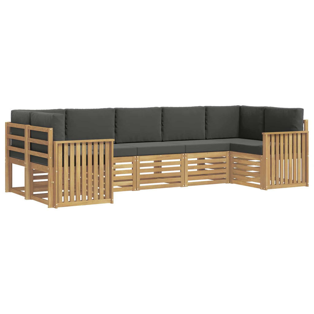 Outdoor-Sofagarnitur 7 pcs Weiß und Anthrazit