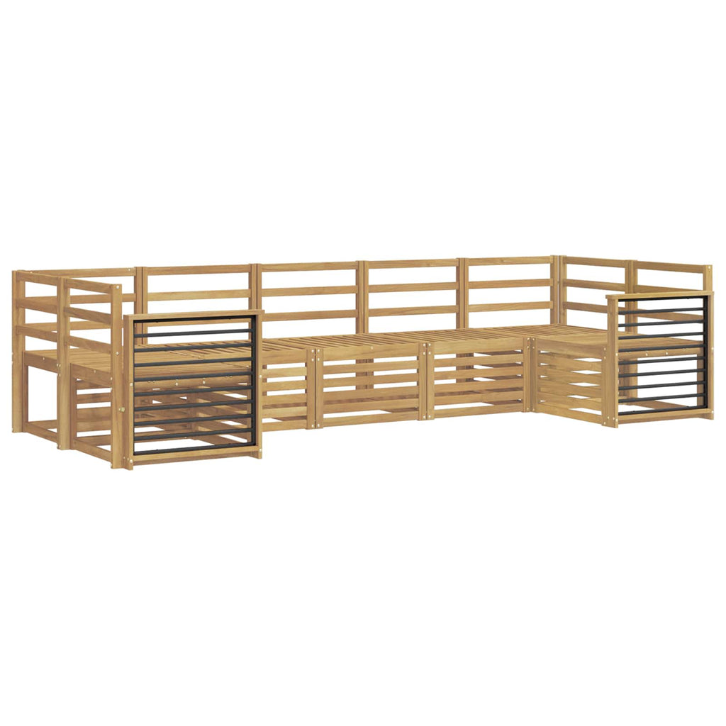Outdoor-Sofagarnitur 7 pcs Weiß 304 x 128,5 x 73 cm