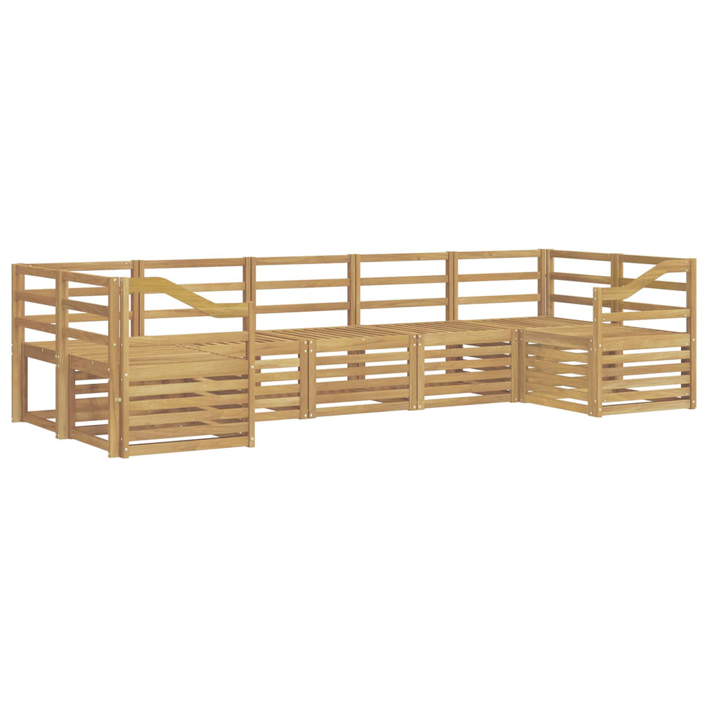 Outdoor-Sofagarnitur 7 pcs Weiß 304 x 126,5 x 73 cm