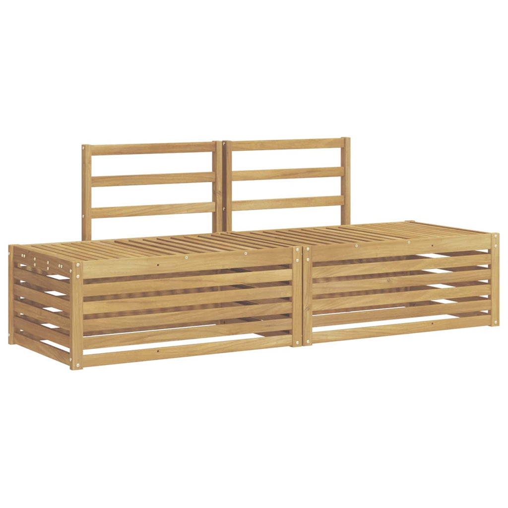 Outdoor-Sofagarnitur 3 Stück Weiß 182,5 x 63 x 73 cm
