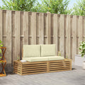 Outdoor-Sofagarnitur Weiß 182,5 x 63 x 73 cm Polyester