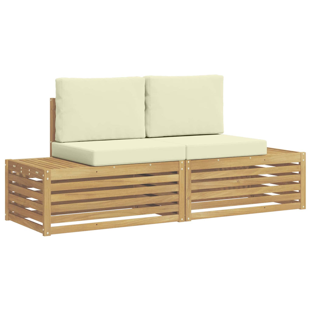 Outdoor-Sofagarnitur Weiß 182,5 x 63 x 73 cm Polyester