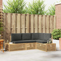 Outdoor-Sofagarnitur mit Kissen 4 Stück Weiß und Anthrazit